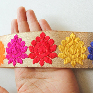 Jacquard Gold, Orange, Red